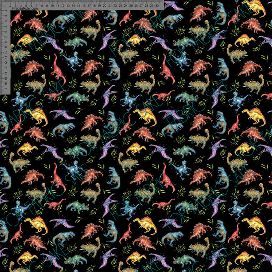Dinosaurs Black - Fiona Clarke Design-  Custom Pre Order