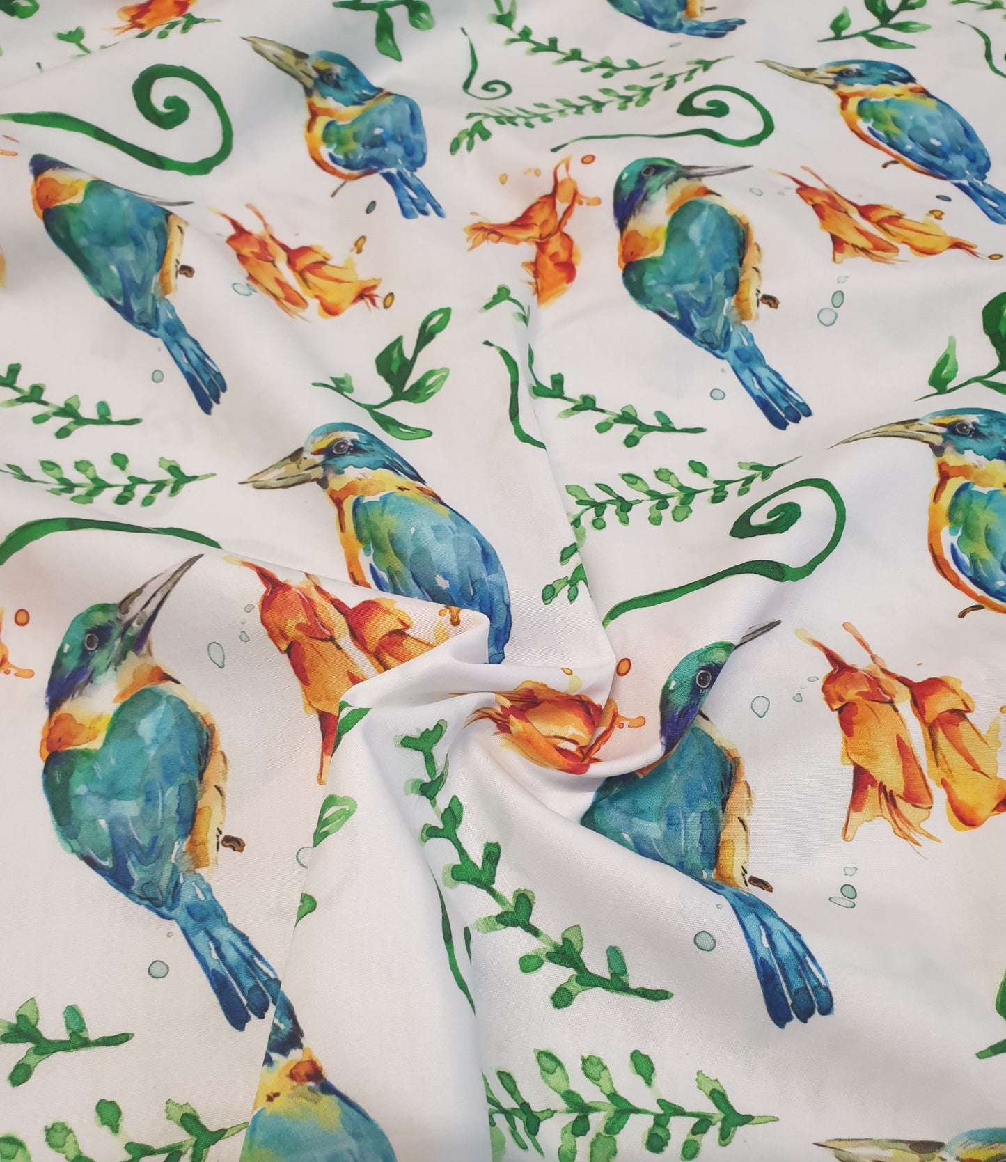 Kowhai and kingfisher- Fiona Clarke Design- Custom Pre Order
