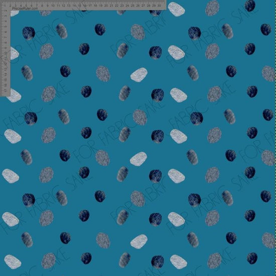 Indigo Dots Teal- Indigo Flow Collection - Custom Pre Order