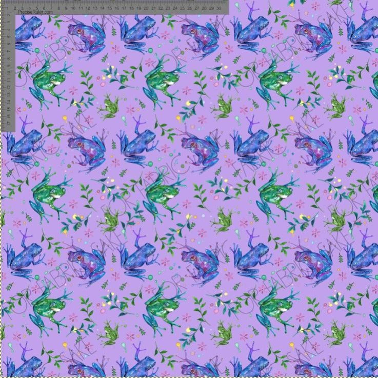 Galaxy Frogs on Purple - Fiona Clarke Design- Custom Pre Order