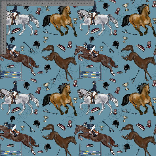 Horses on Blue - Sarah McAlpine Art- Custom Pre Order