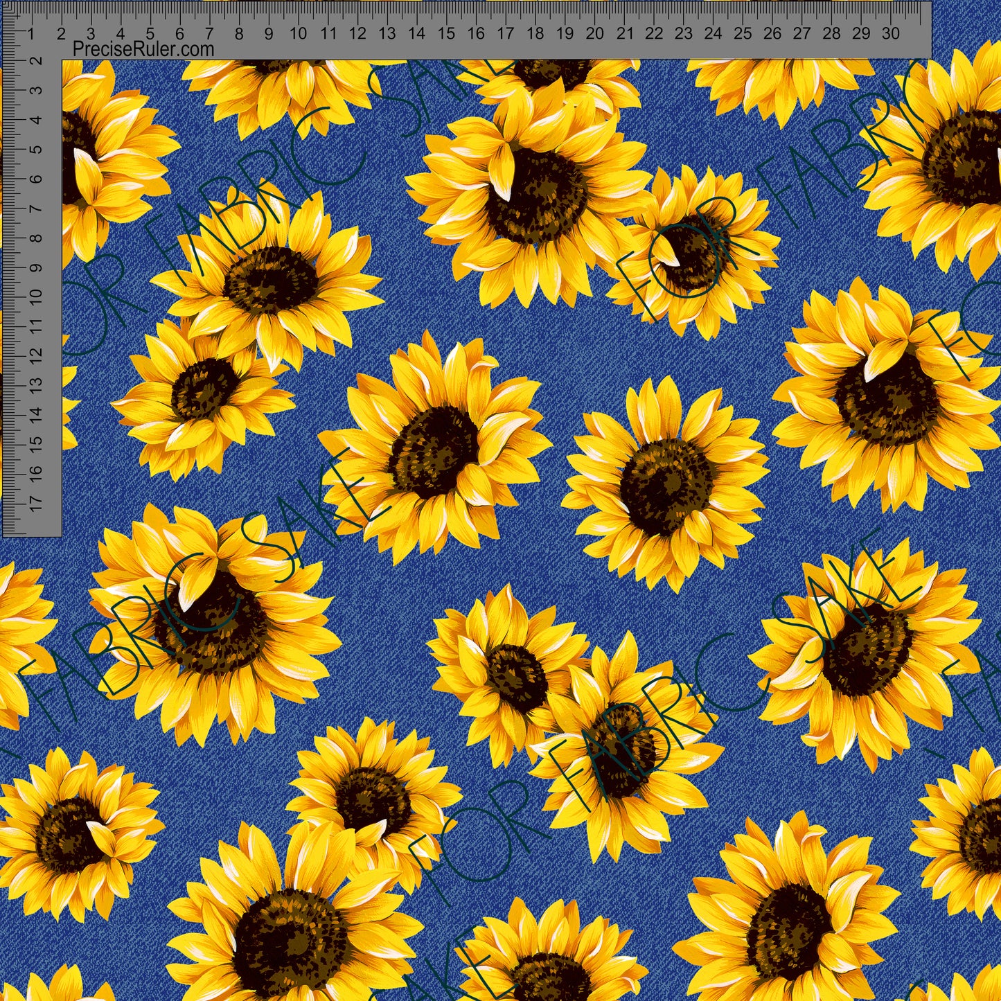 Sunflowers on denim- Custom Pre-order