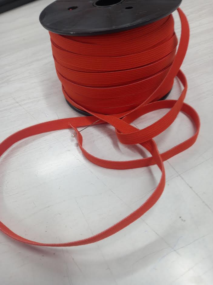 10mm Knitted Elastic - Orange