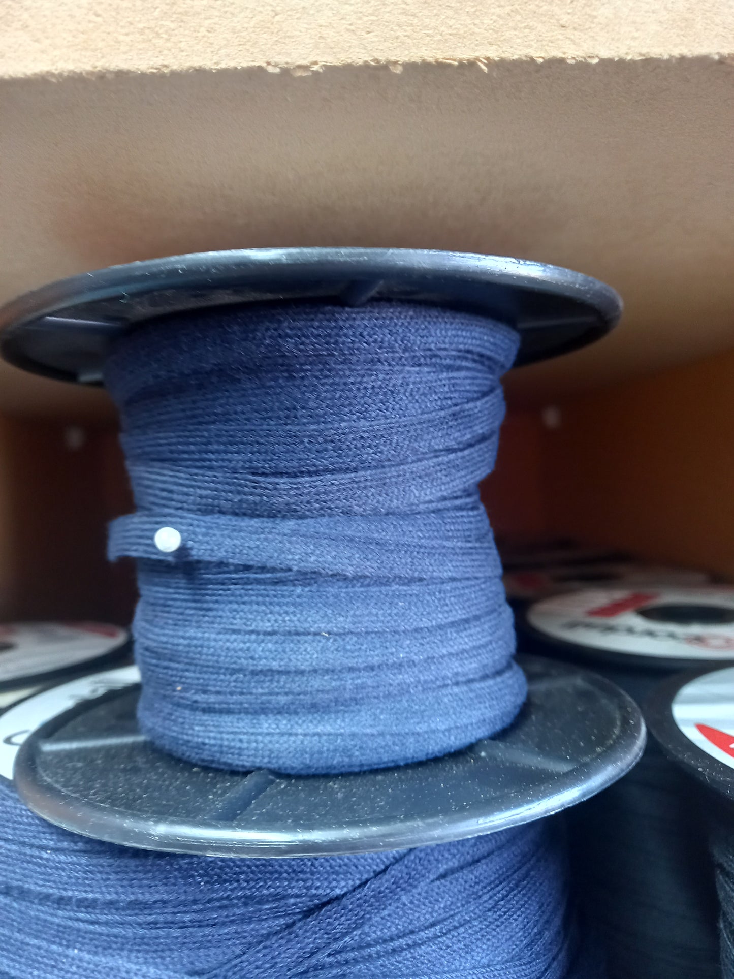 7mm Cotton Braided Tape  Navy