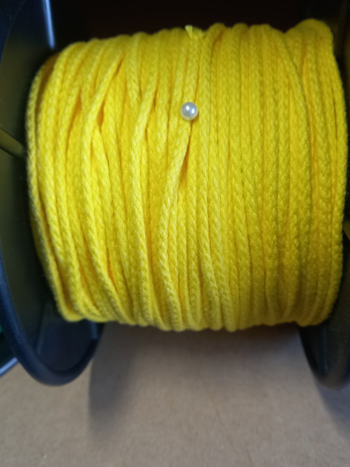 3mm Braided Cotton Cord - Yellow