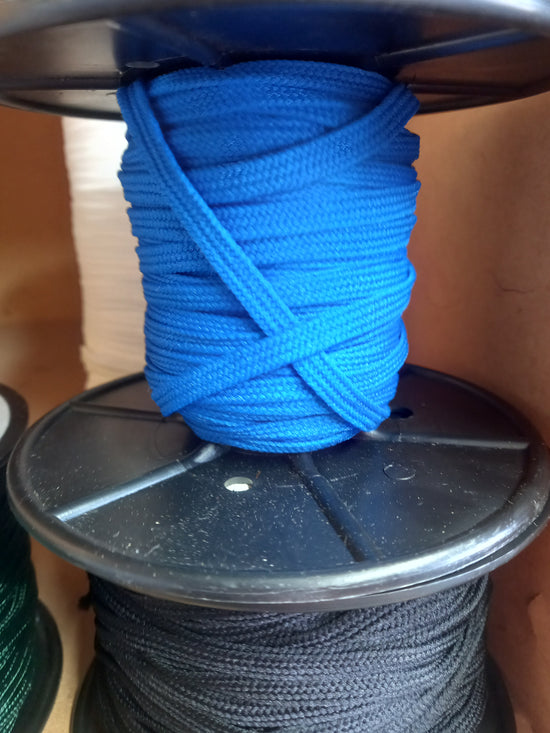 6mm Nylon Braided Tape - Electric Blue
