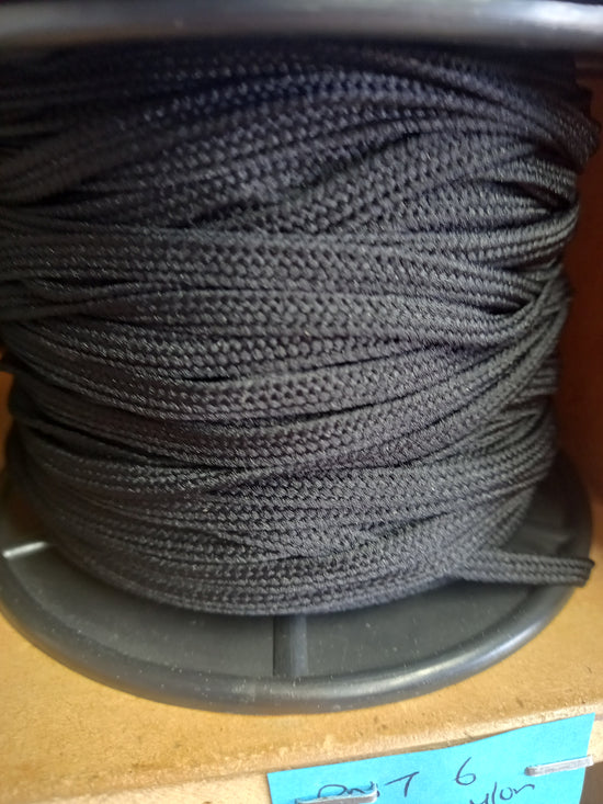 6mm Nylon Braided Tape - Black