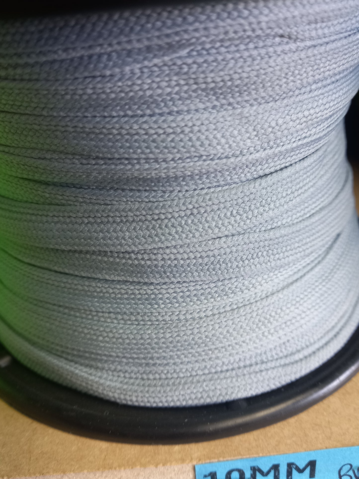 10mm BraIded Nylon Tape -Light Grey