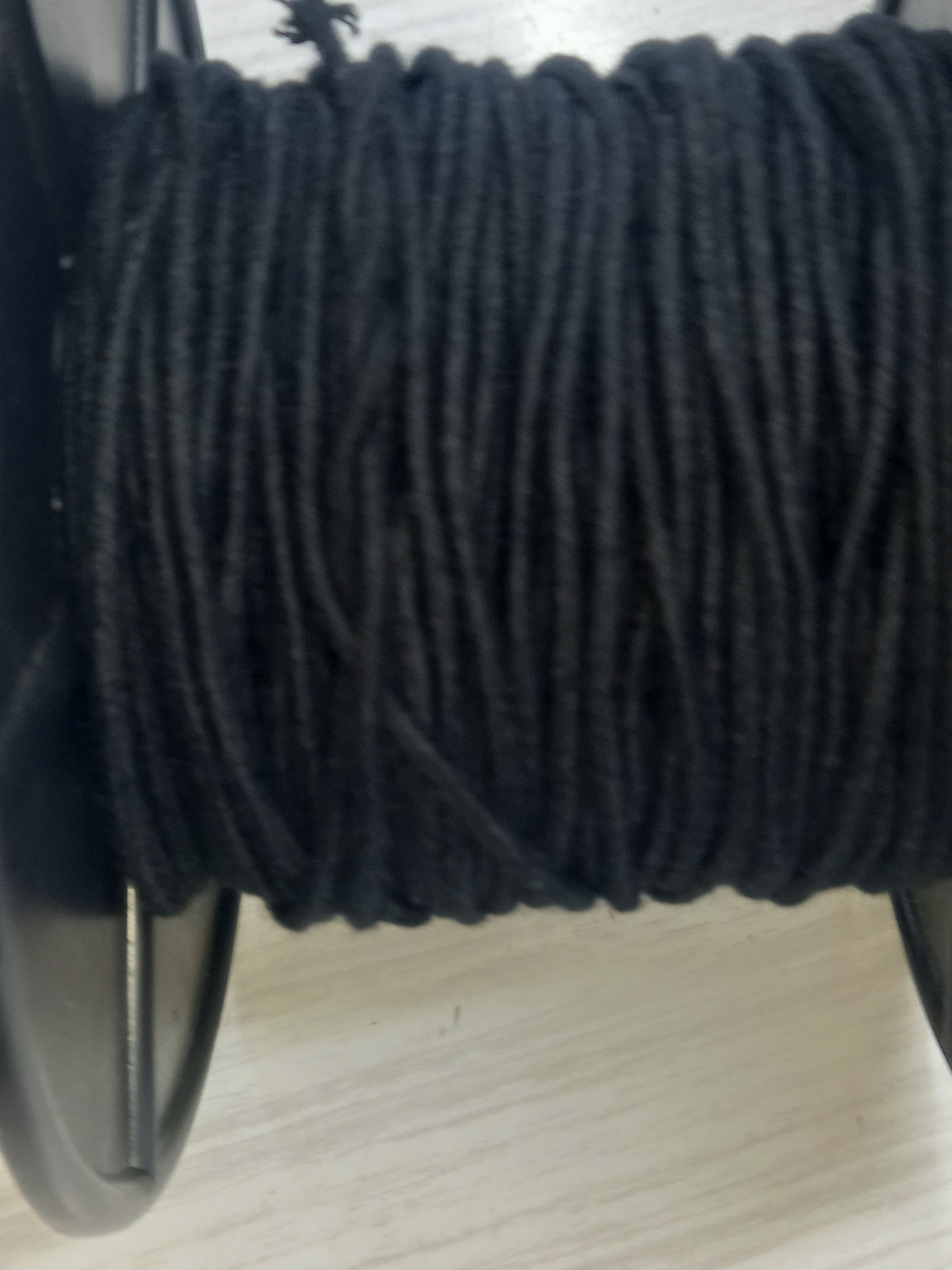 2mm Cotton Covered Shockcord(bungee) - Black