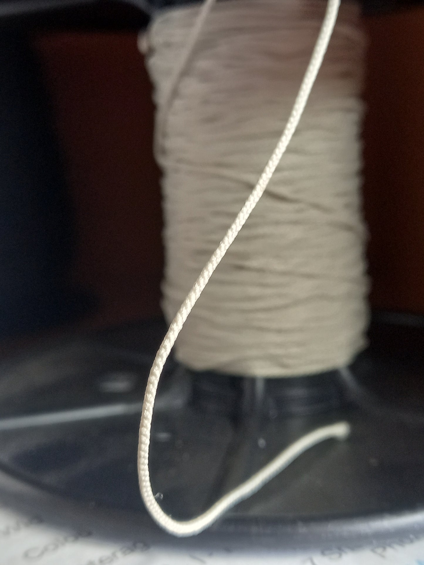 1mm Decorative Braided Nylon Cord - ivory