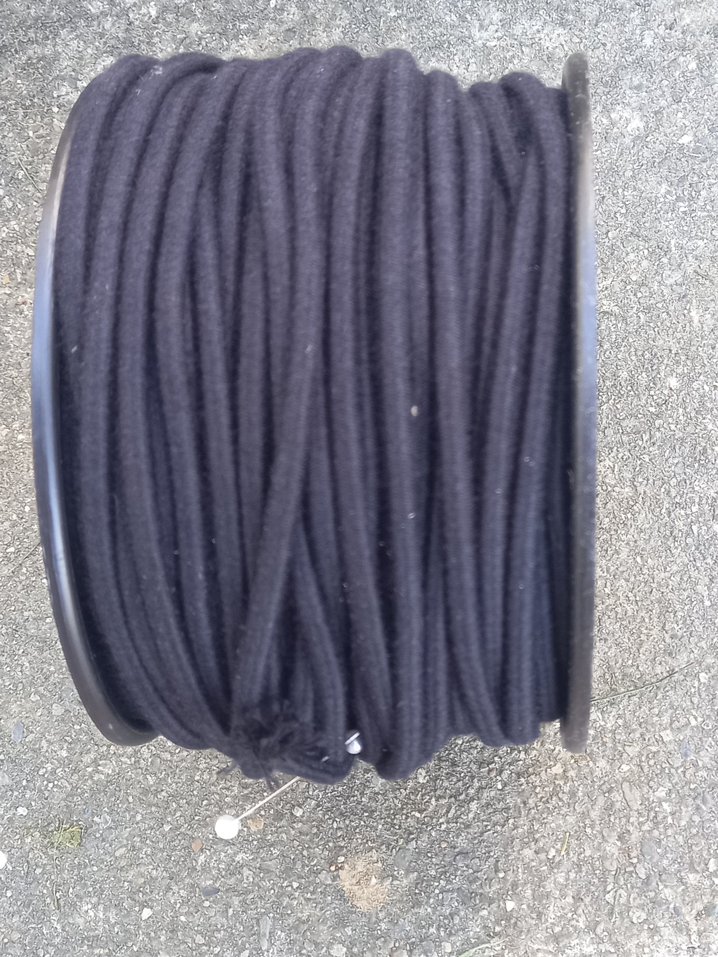 4mm Cotton Covered Shockcord(bungee) - Black