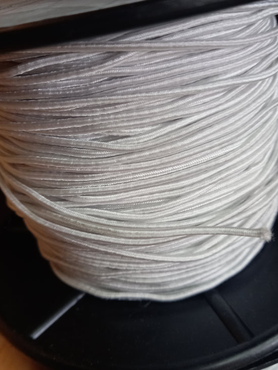 1.5mm Stretchy Polyester Shockcord - White