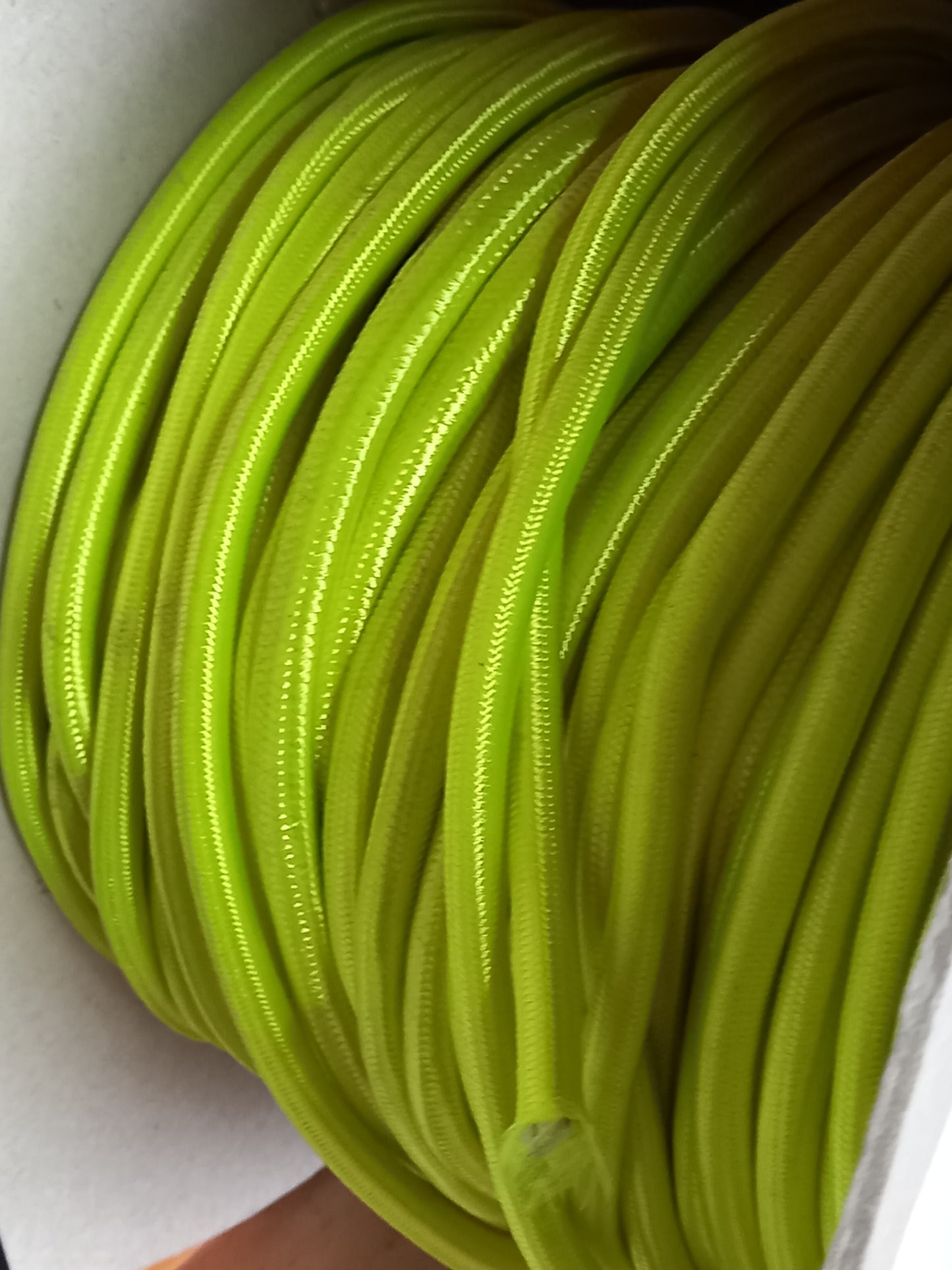 7mm Polyester Shockcord(Bungy) - Fluro Yellow