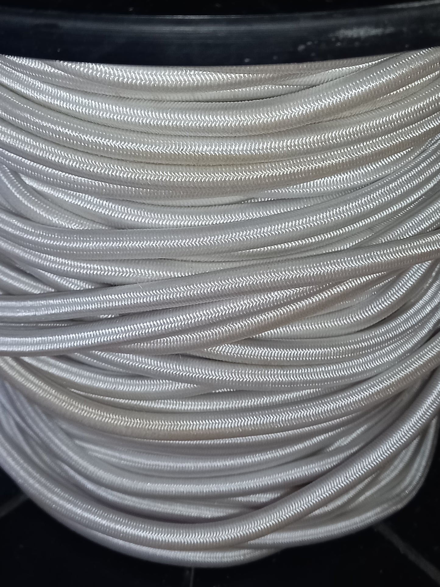7mm Polyester Shockcord(Bungy) - White