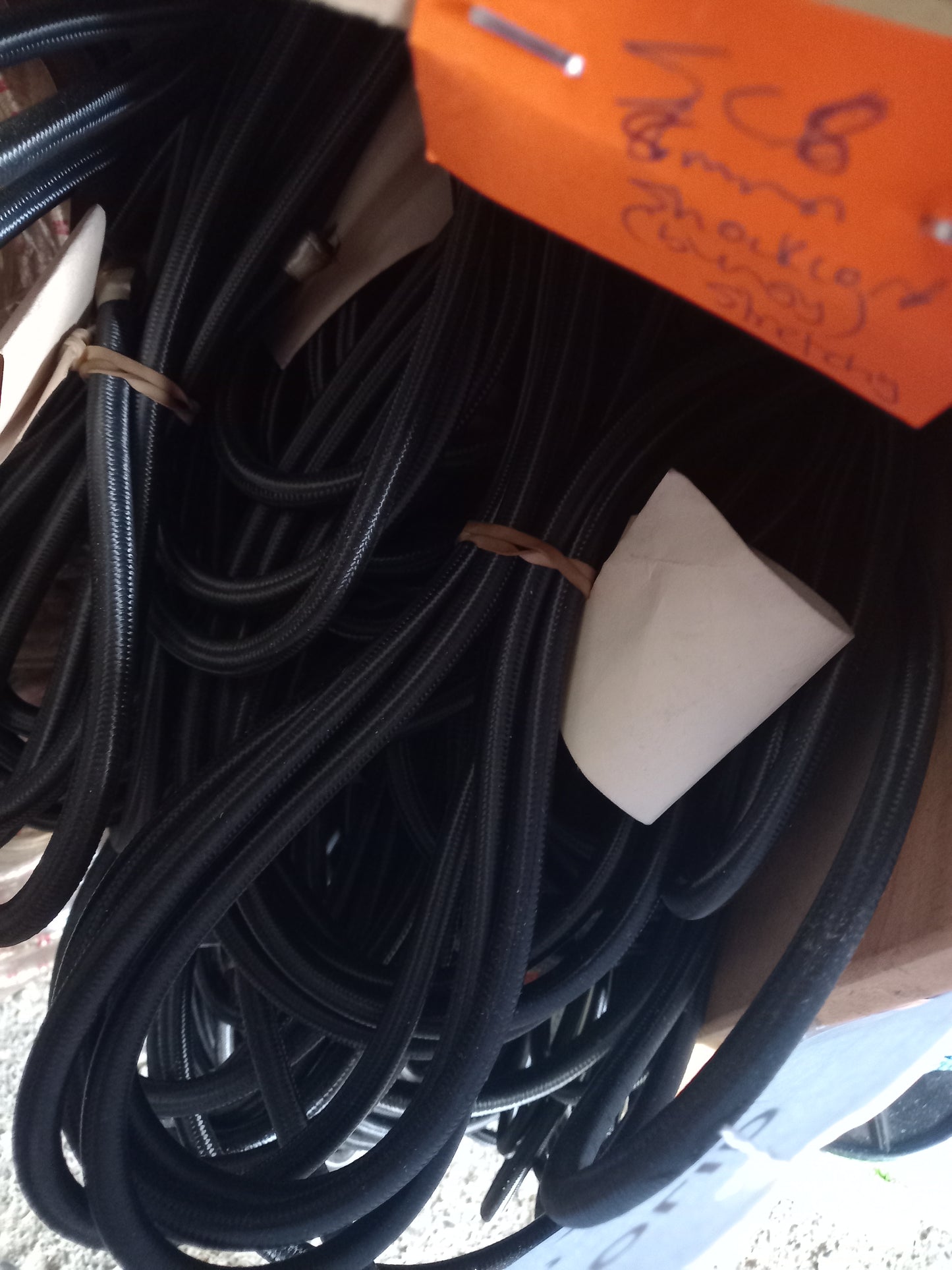 6mm Polyester Shockcord(Bungy) -Black Hanks