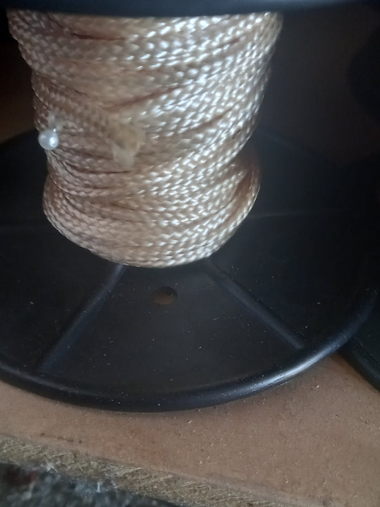 5mm Polypropylene braided  tape - Natural