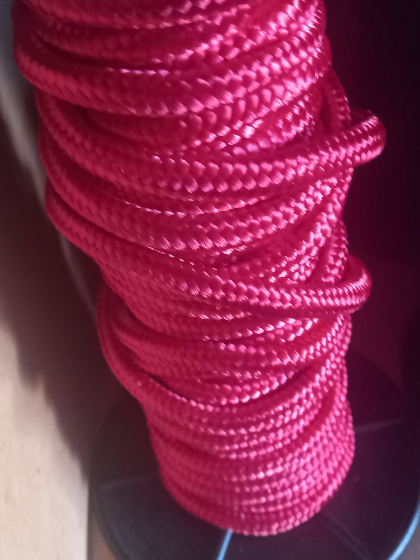 7mm Polyester Briaded Cord - Red