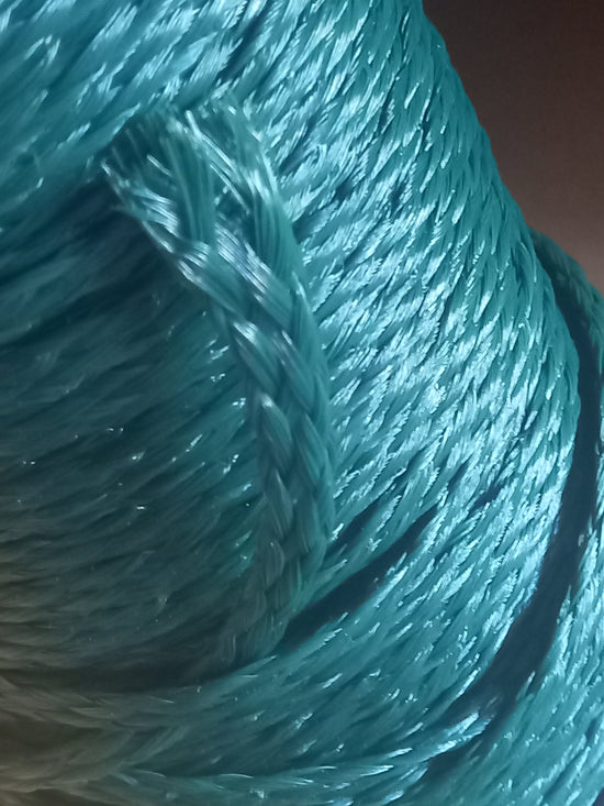 10mm Braided  Hollow Polyetheylene Tape - Green