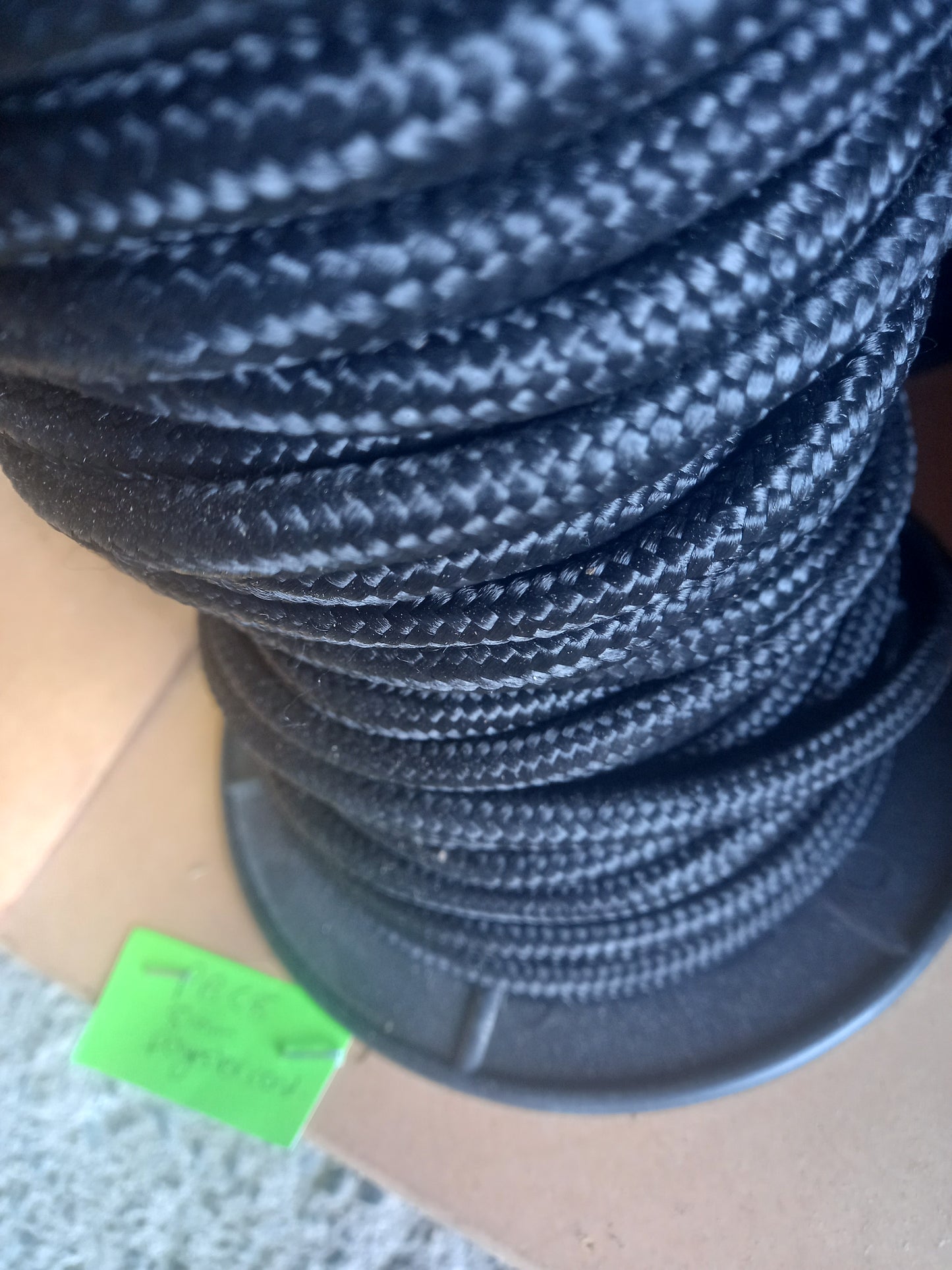 8mm Braided Polyester Cord - Black