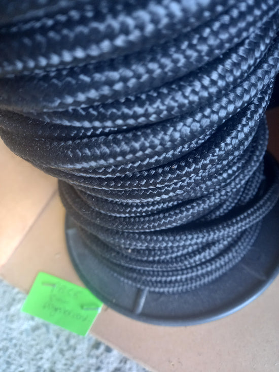 8mm Braided Polyester Cord - Black