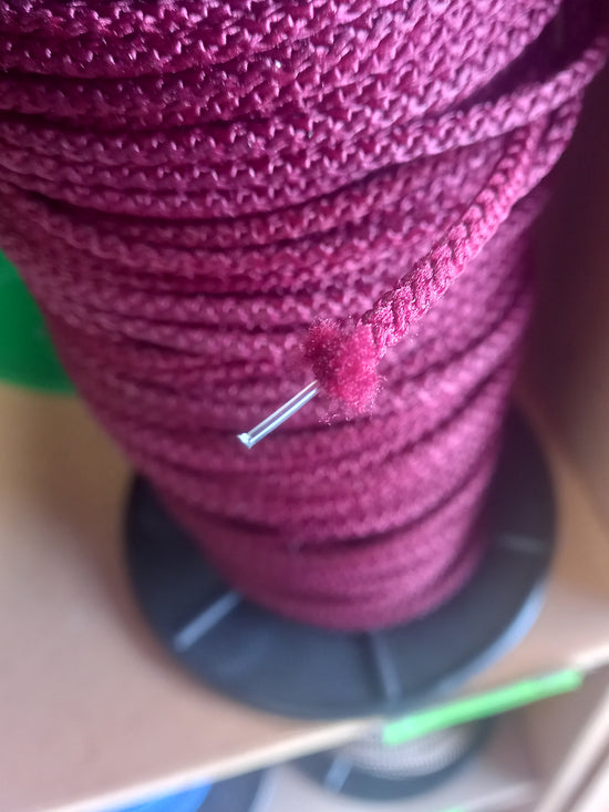 4mm Braided polyester Cord/Fishing line Inner - Burgandy