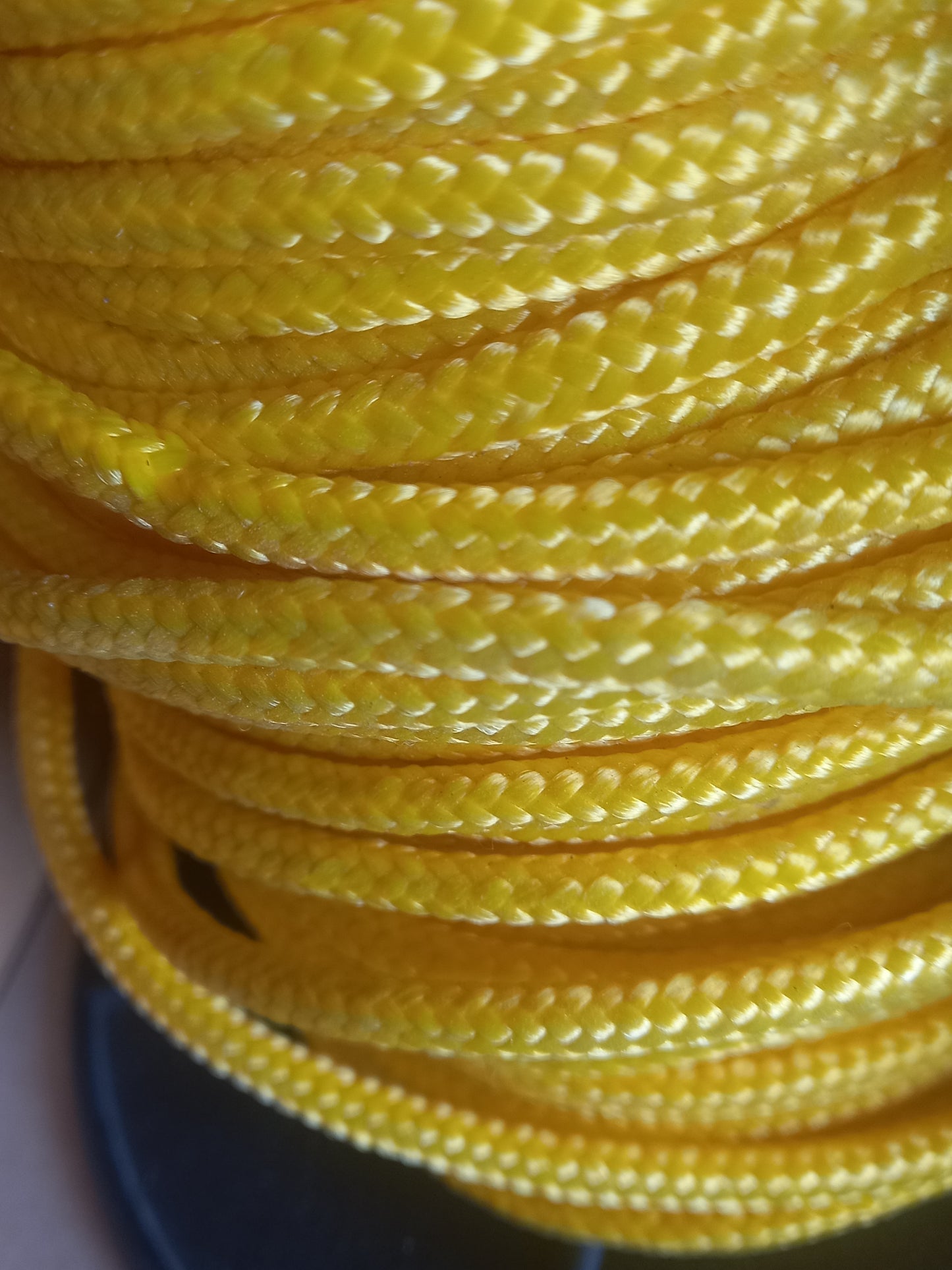 6mm Braided polypropylene Cord - Yellow