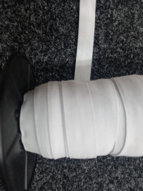 25mm  Knitted Elastic -White
