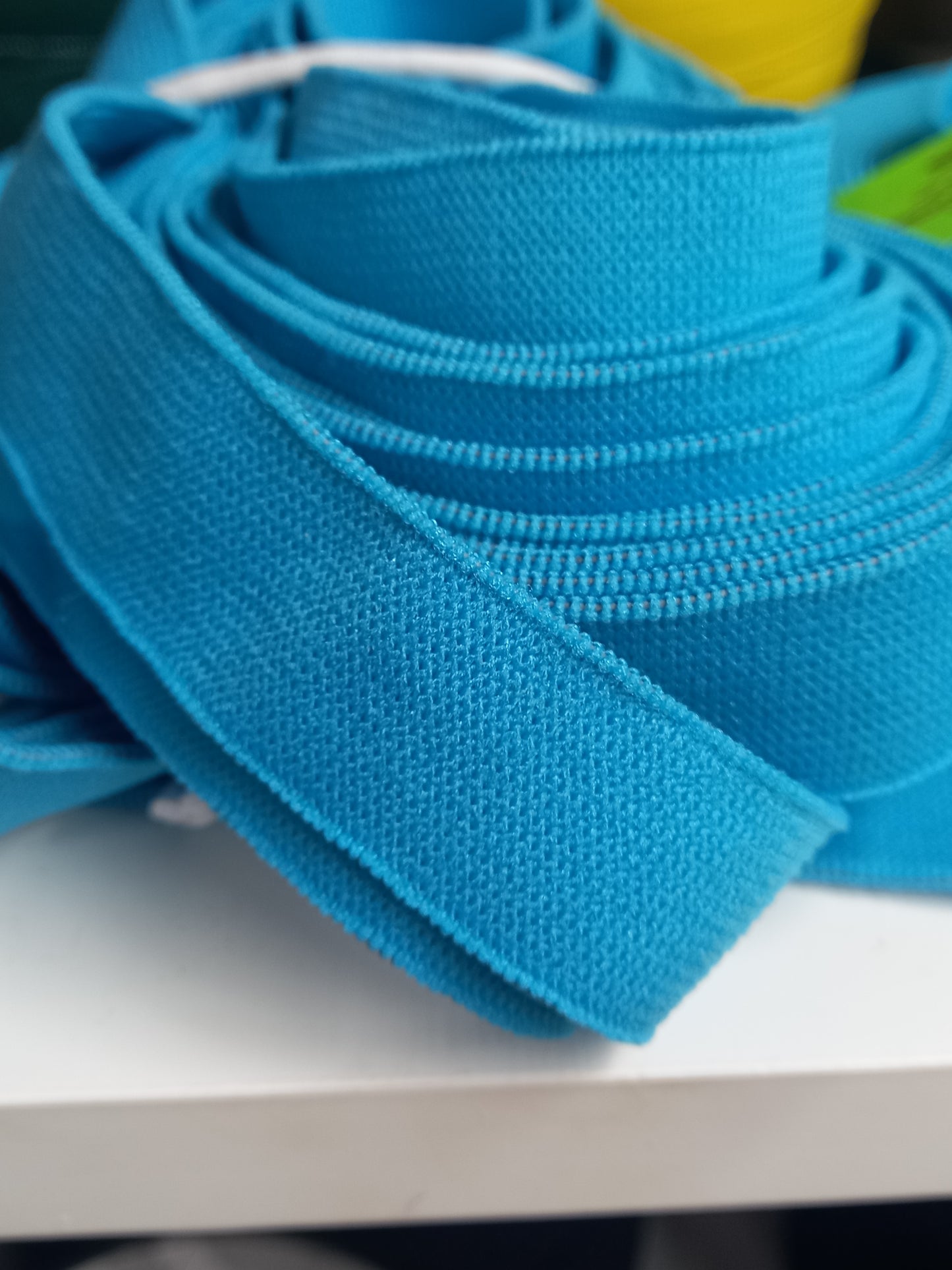 25mm  Knitted Elastic -Turquoise