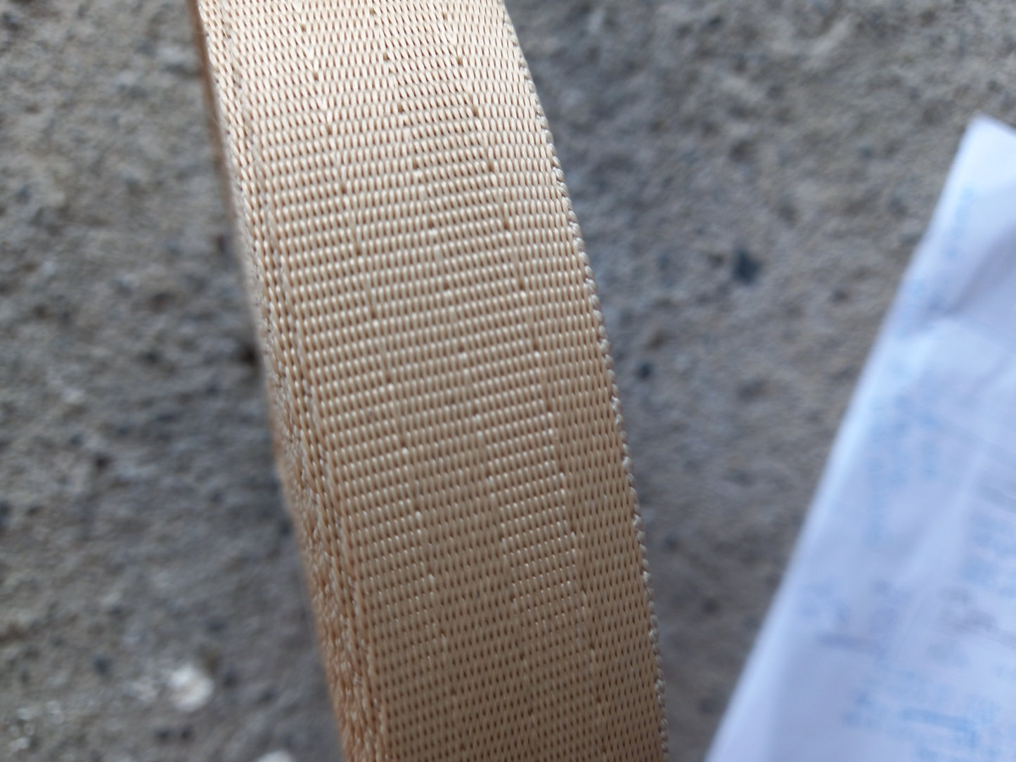 25mm Seatbelt Webbing - Polypropylene - Sand