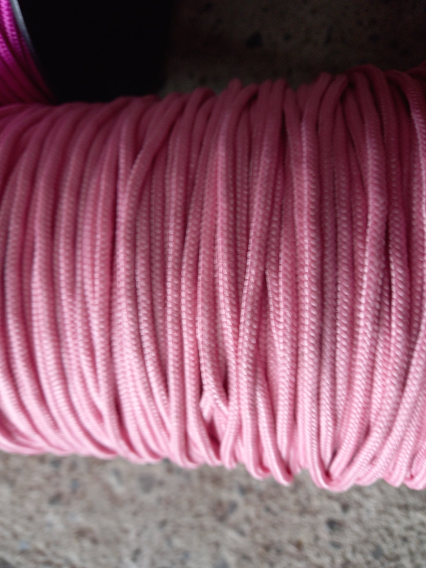 3mm Braided Polypropylene Cord - Pale Pink