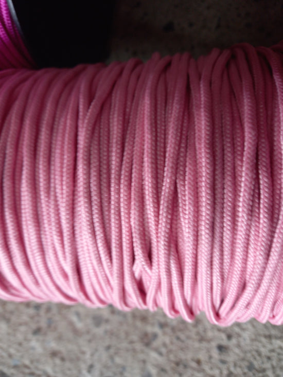 3mm Braided Polypropylene Cord - Pale Pink
