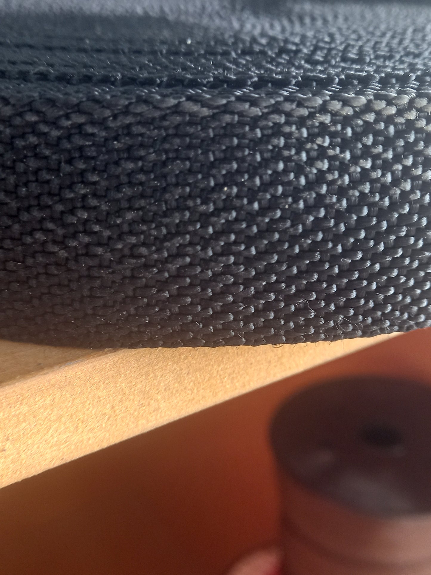 19mm polypropylene Pebbleweave webbing - Black