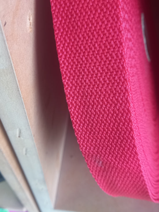 32mm polypropylene Pebbleweave webbing - Red