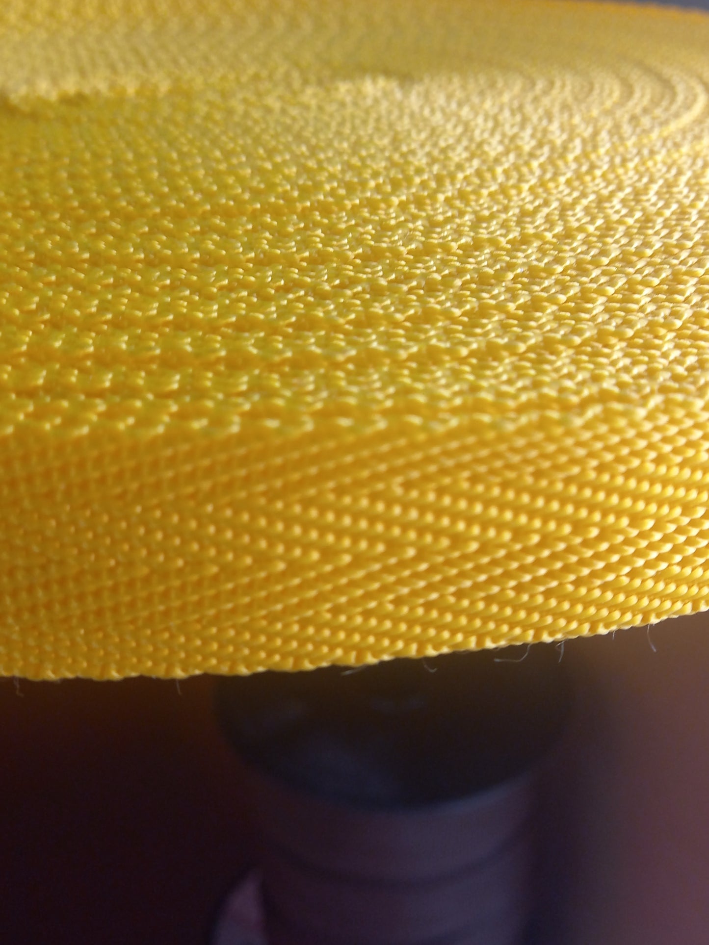 25mm polypropylene Herringbone webbing - Yellow