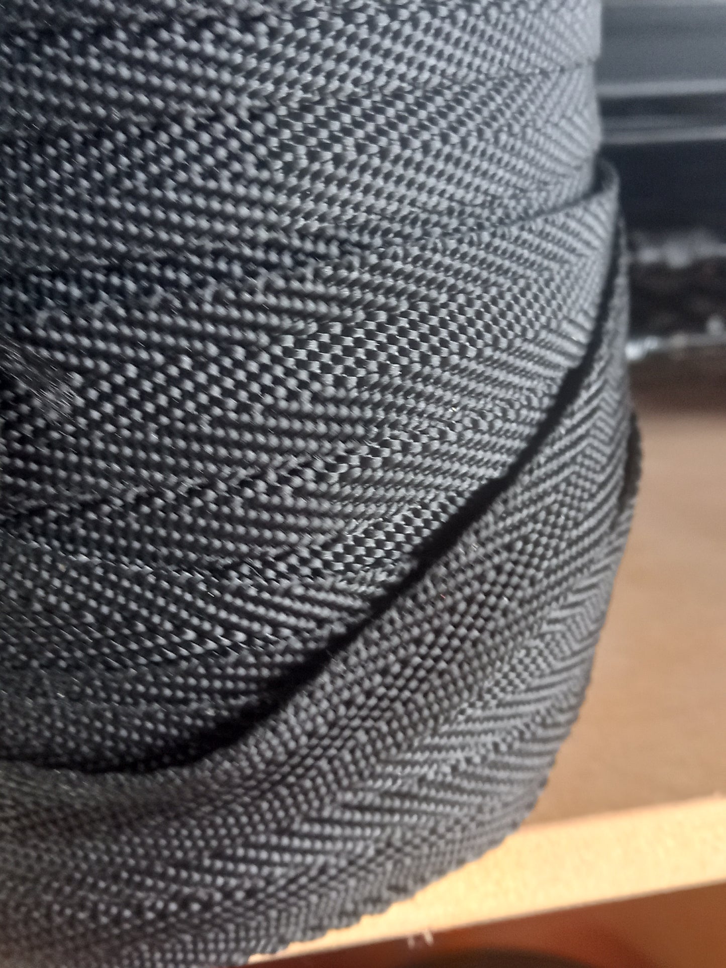 19mm polypropylene Herringbone webbing -Black