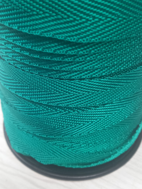 19mm polyprop Herringbone webbing -Emerald