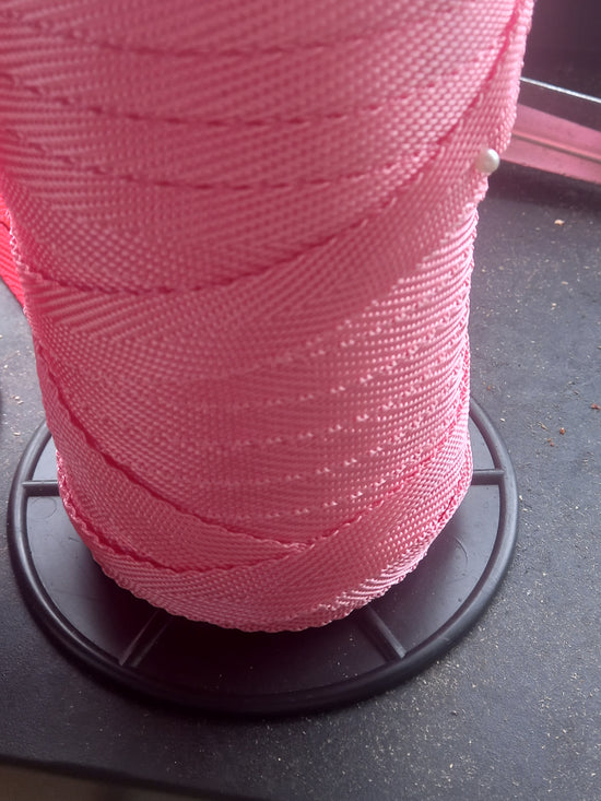 19mm polypropylene Herringbone webbing -Pale Pink