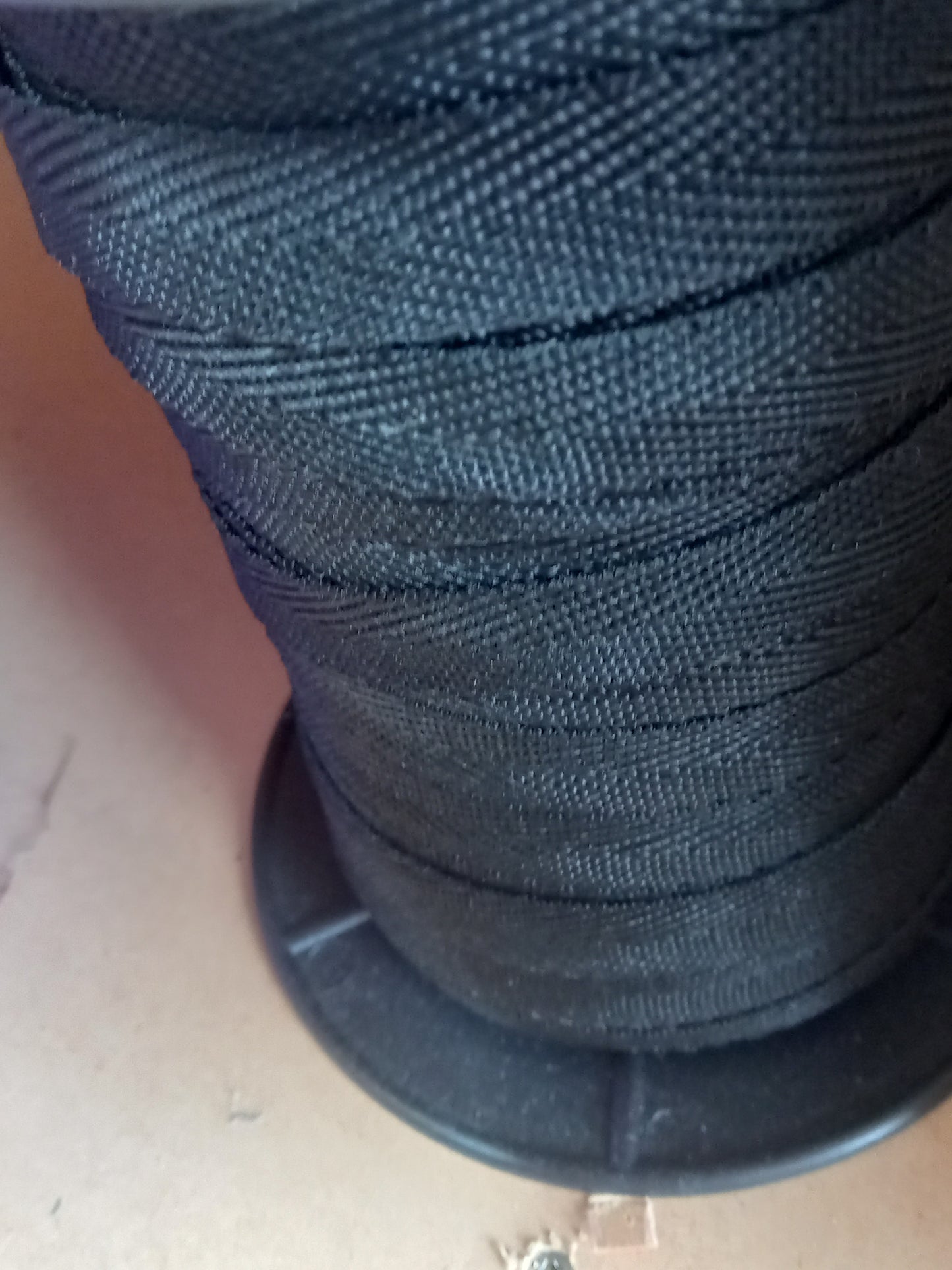 19mm polypropylene Herringbone webbing - Black