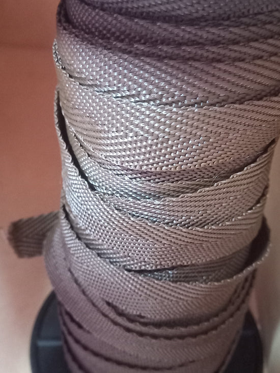 19mm polypropylene Herringbone webbing - Brown