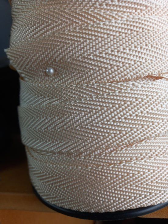 25mm polypropylene Herringbone webbing - Natural