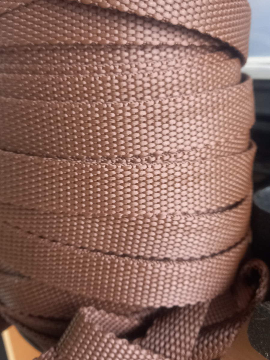 19mm polypropylene Pebble webbing - Brown – Forfabricsake