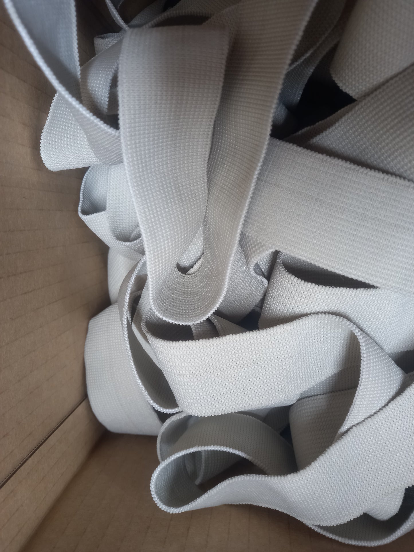 32mm IvoryColoured Knitted Elastic