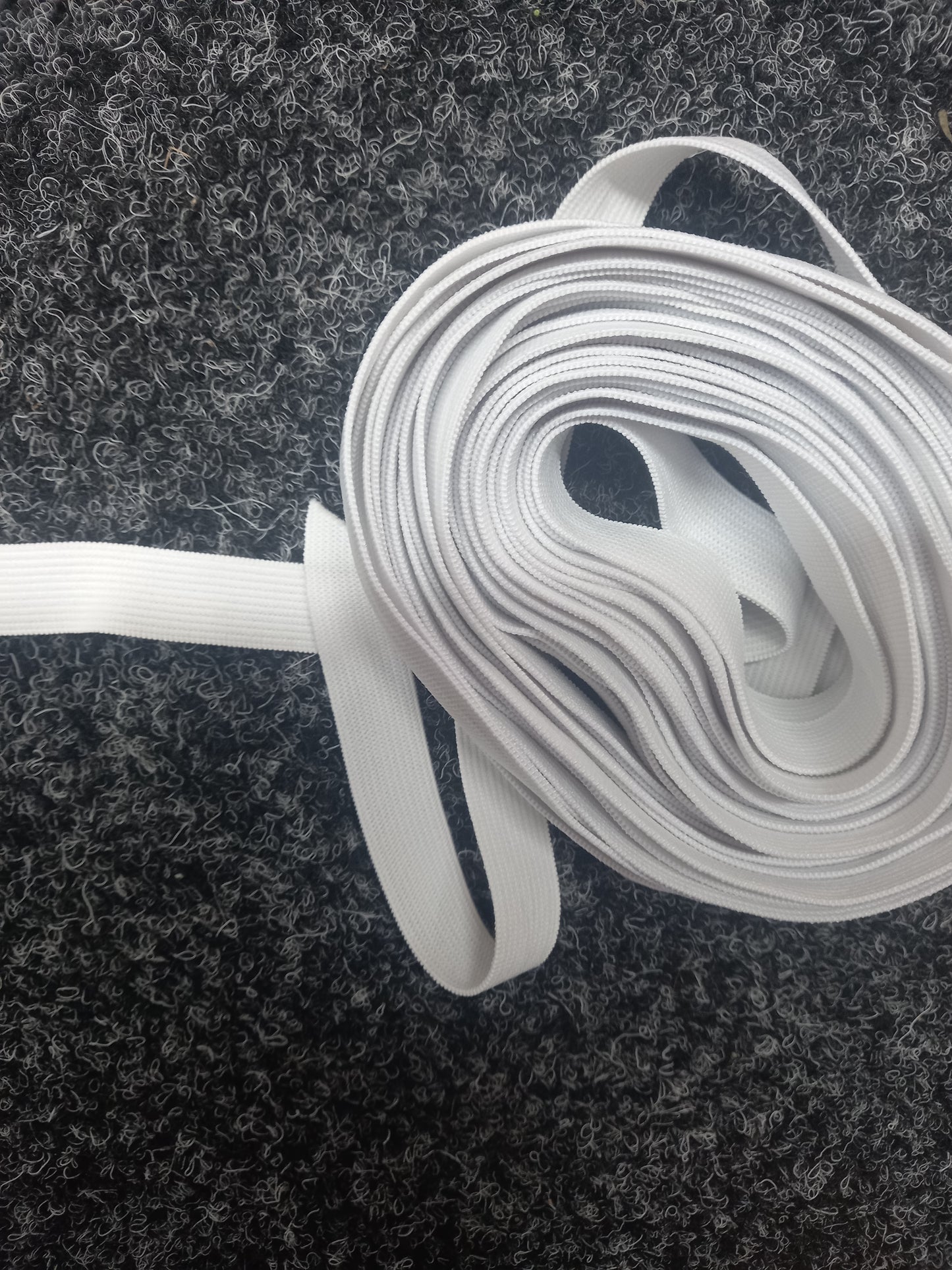 17mm Knitted Elastic - White