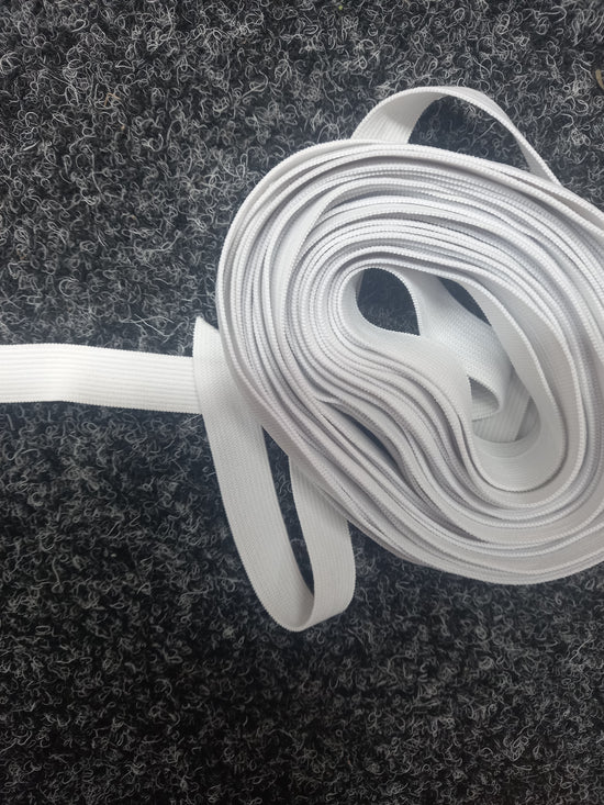 17mm Knitted Elastic - White