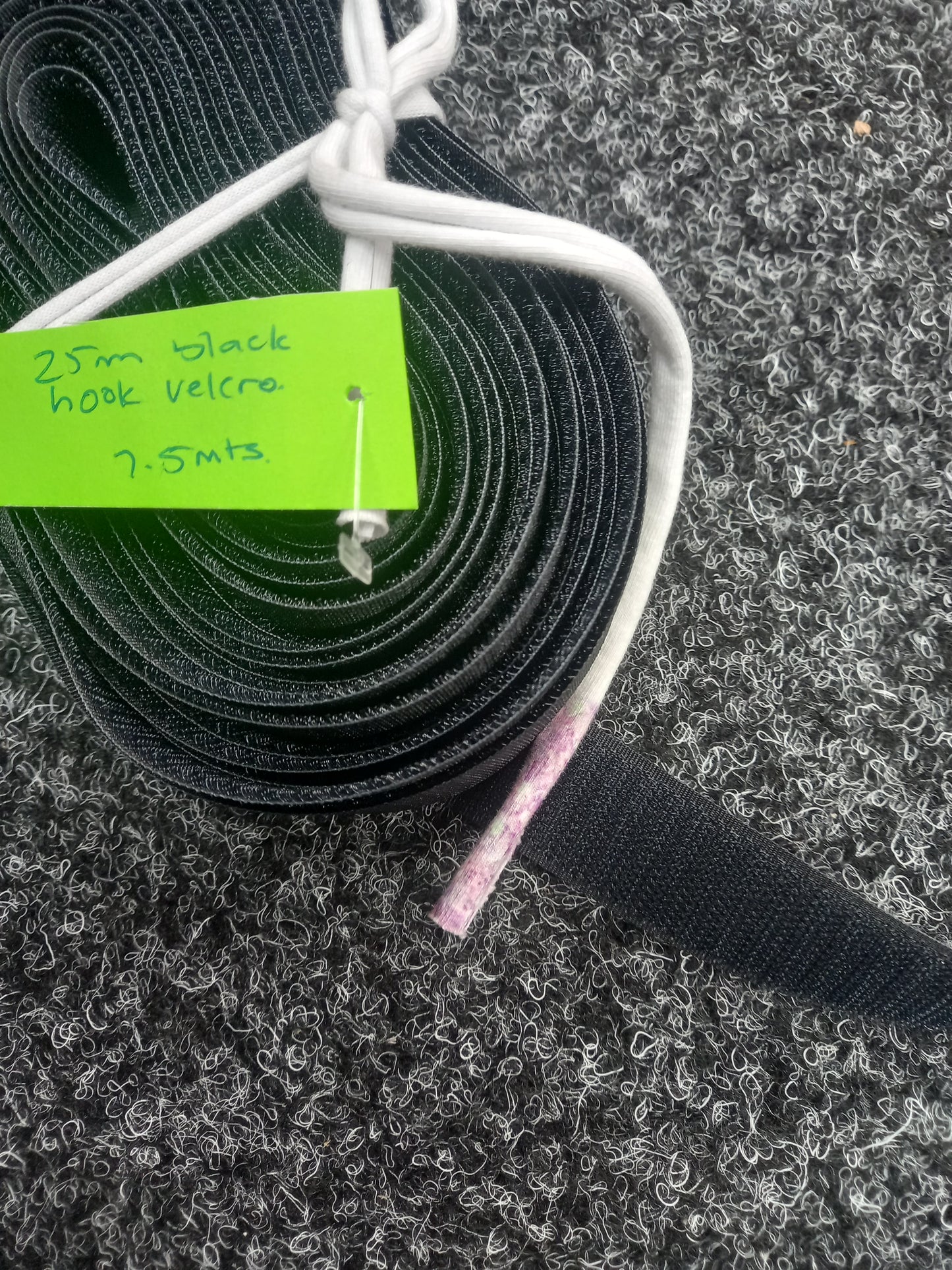 25mm  Sew on  Velcro- Black