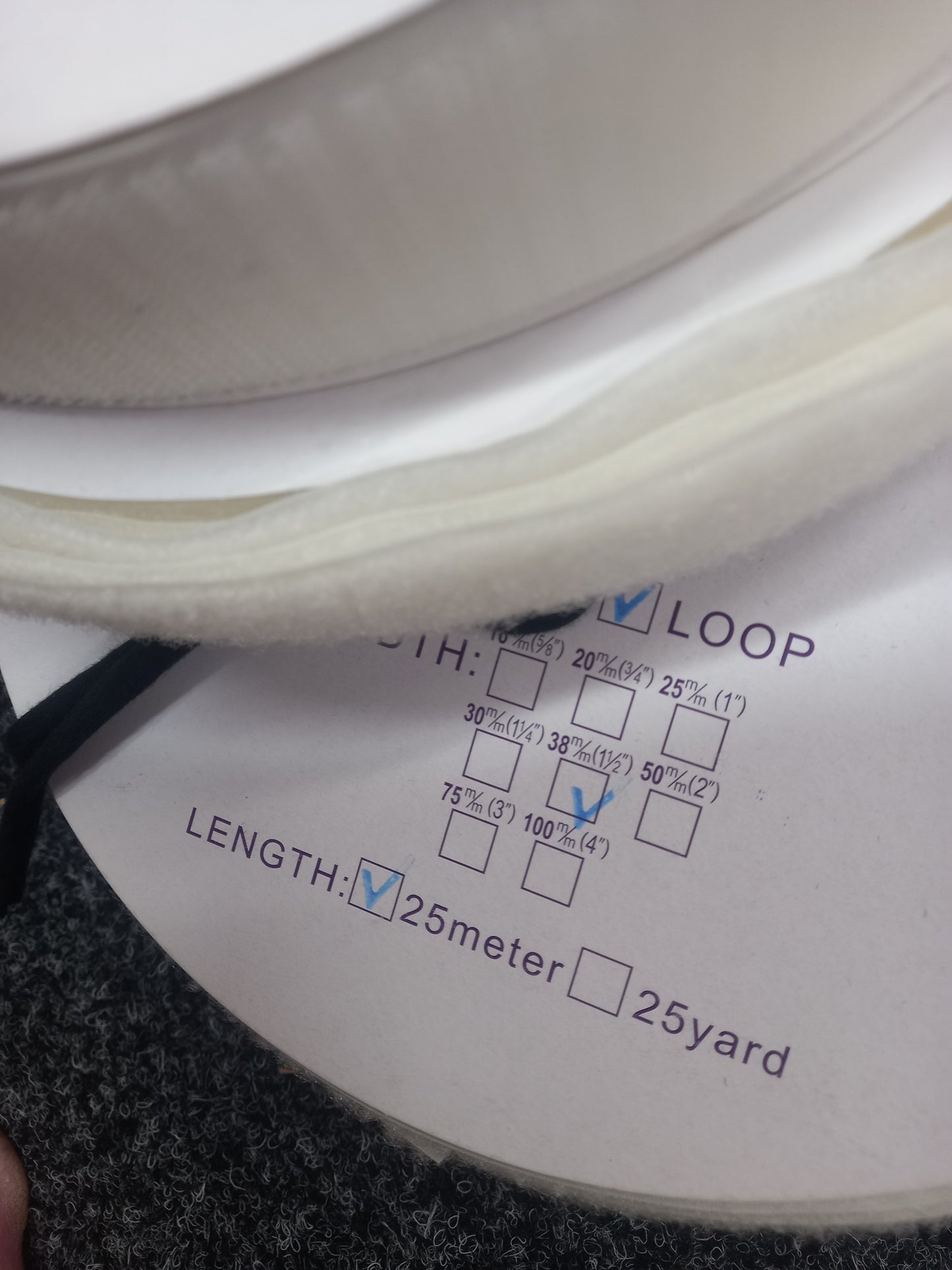 Loop Velcro Pattern 16mm Sew on Velcro- White loop only – Forfabricsake