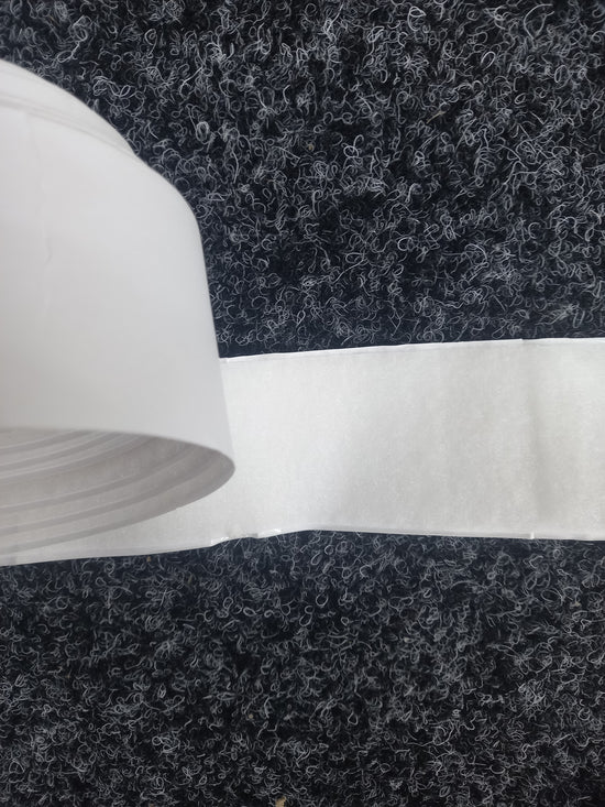 50mm Adhesive velcro- White  hook only