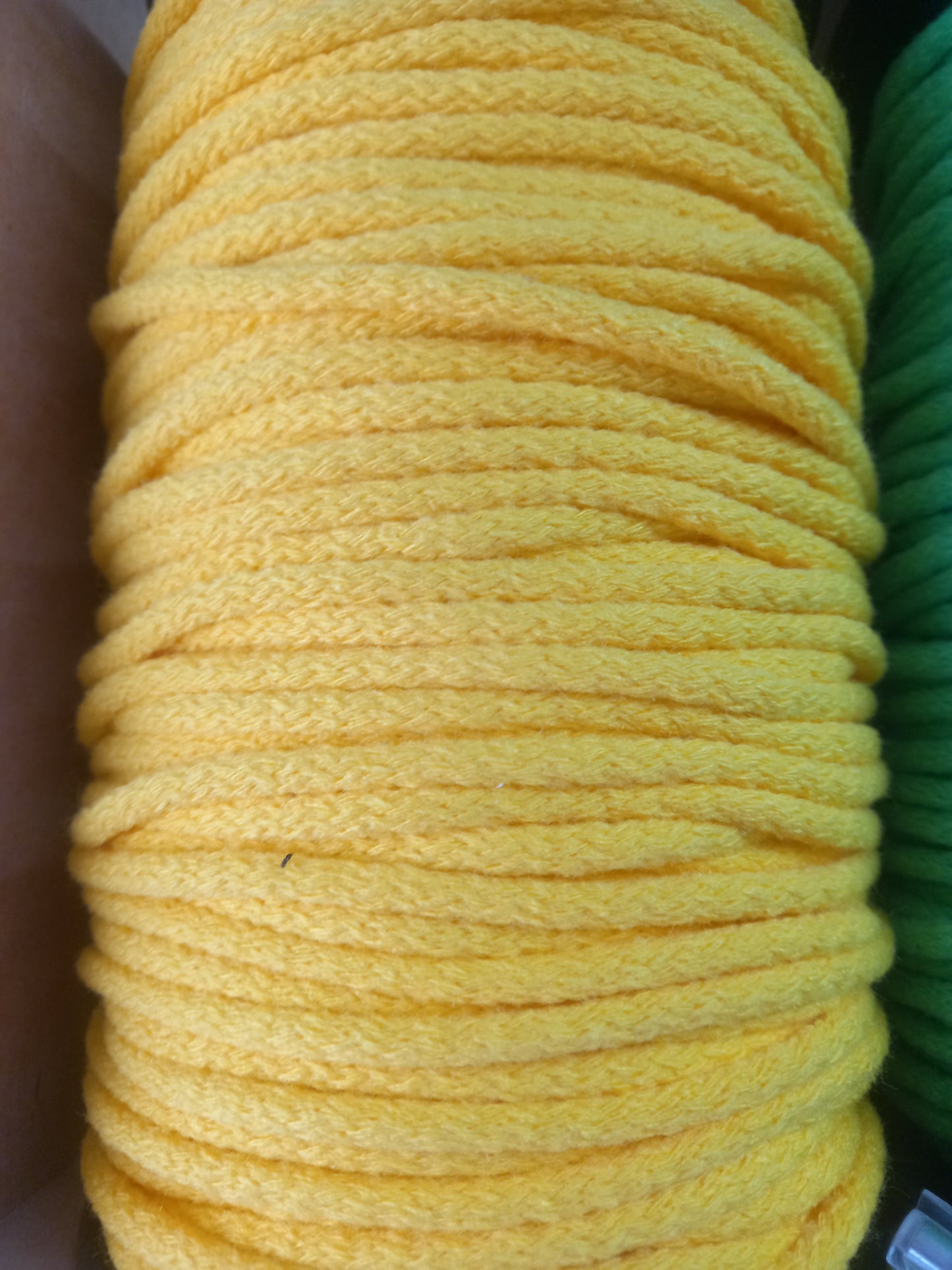 6mm Knitted Acrylic cord - yellow