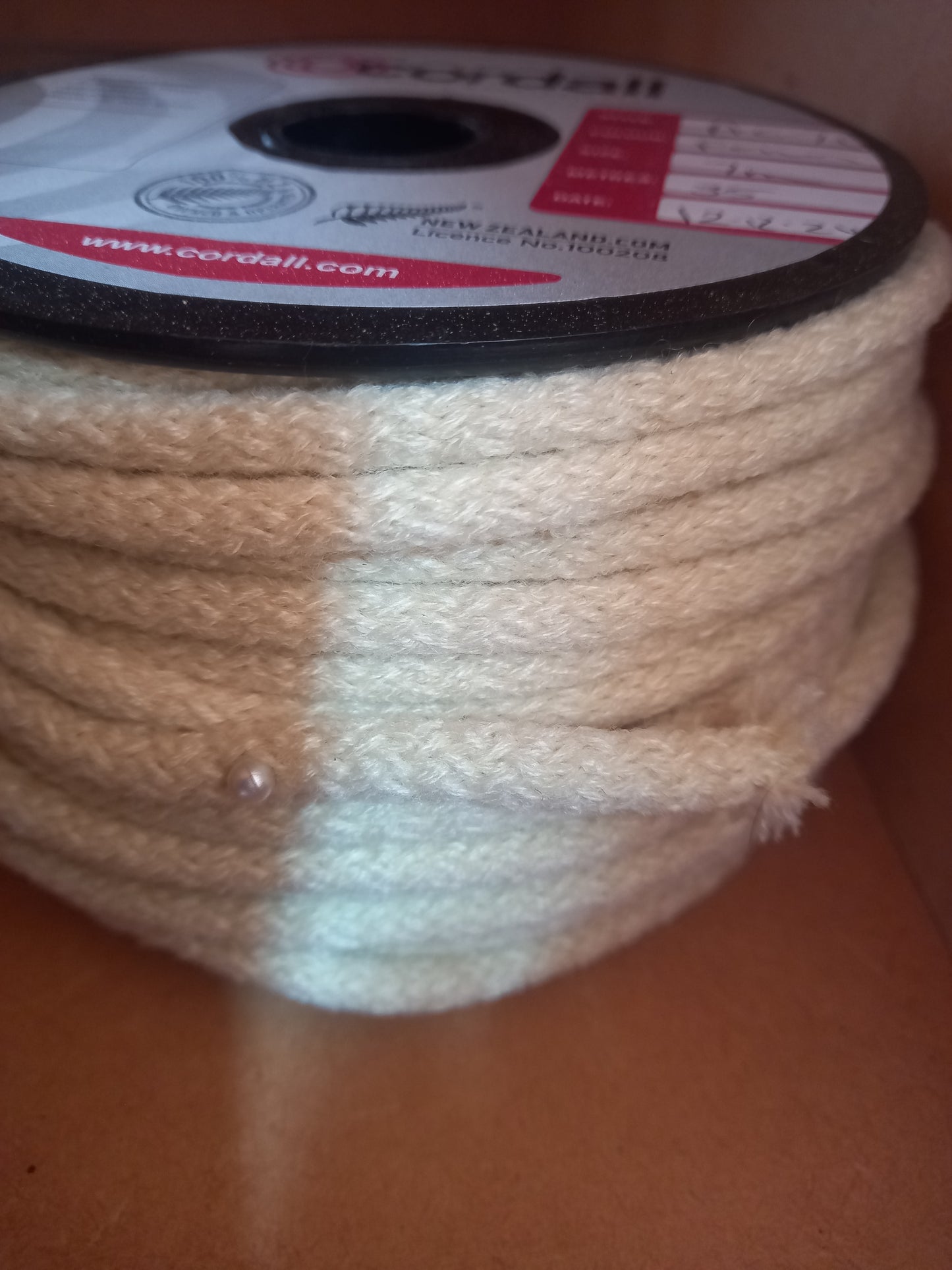 7mm Knitted Acrylic cord - fawn