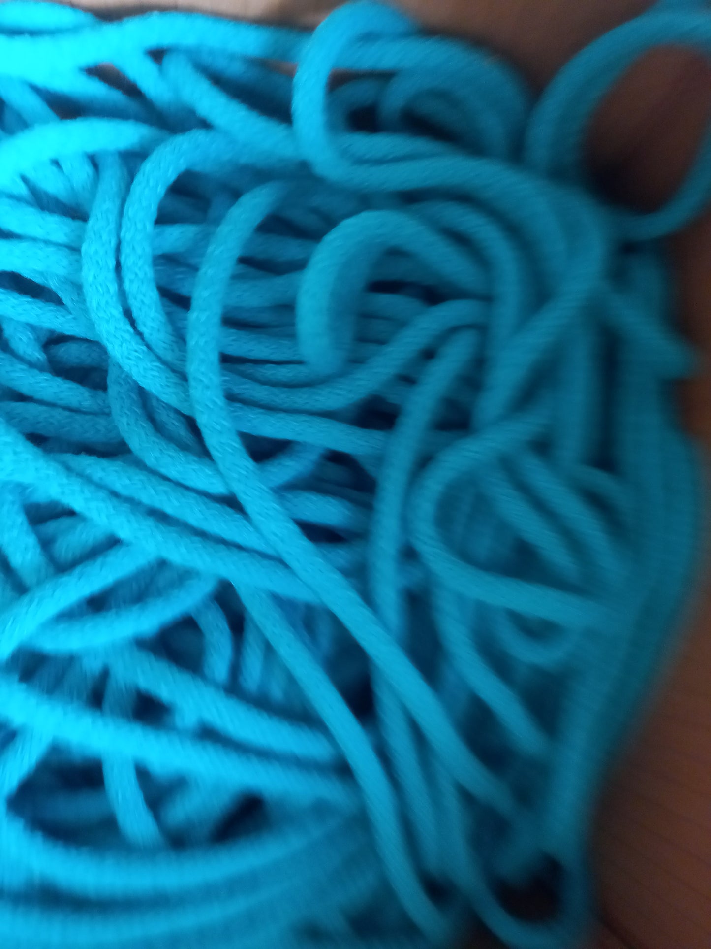 6mm Knitted Acrylic cord - Turquoise